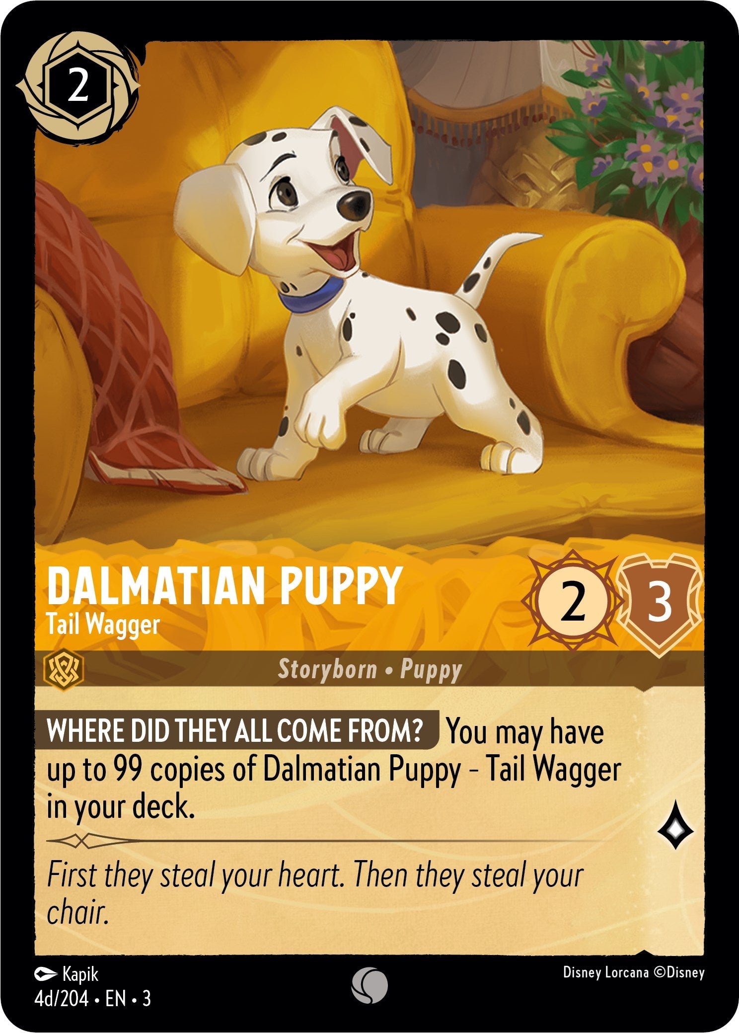 Dalmatian Puppy - Tail Wagger (4d/204) (4d/204) - Into the Inklands  [Common]