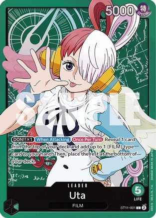 Uta (001) (ST11-001) - Starter Deck 11: Uta Foil [Leader]