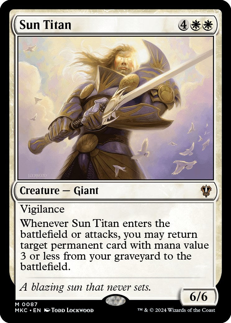 Sun Titan (MKC-087) - Murders at Karlov Manor Commander [Mythic]