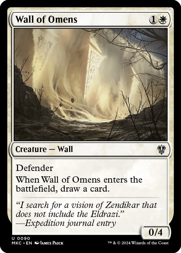 Wall of Omens (MKC-090) - Murders at Karlov Manor Commander [Uncommon]