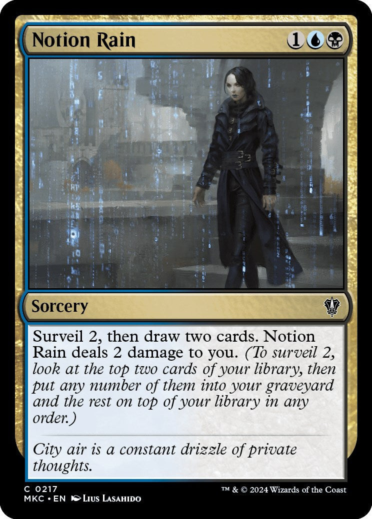 Notion Rain (MKC-217) - Murders at Karlov Manor Commander [Common]