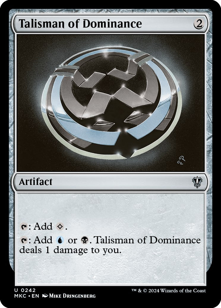 Talisman of Dominance (MKC-242) - Murders at Karlov Manor Commander [Uncommon]