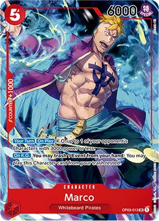 Marco (Japanese 1st Anniversary Set) (OP03-013) - One Piece Promotion Cards Foil [Super Rare]