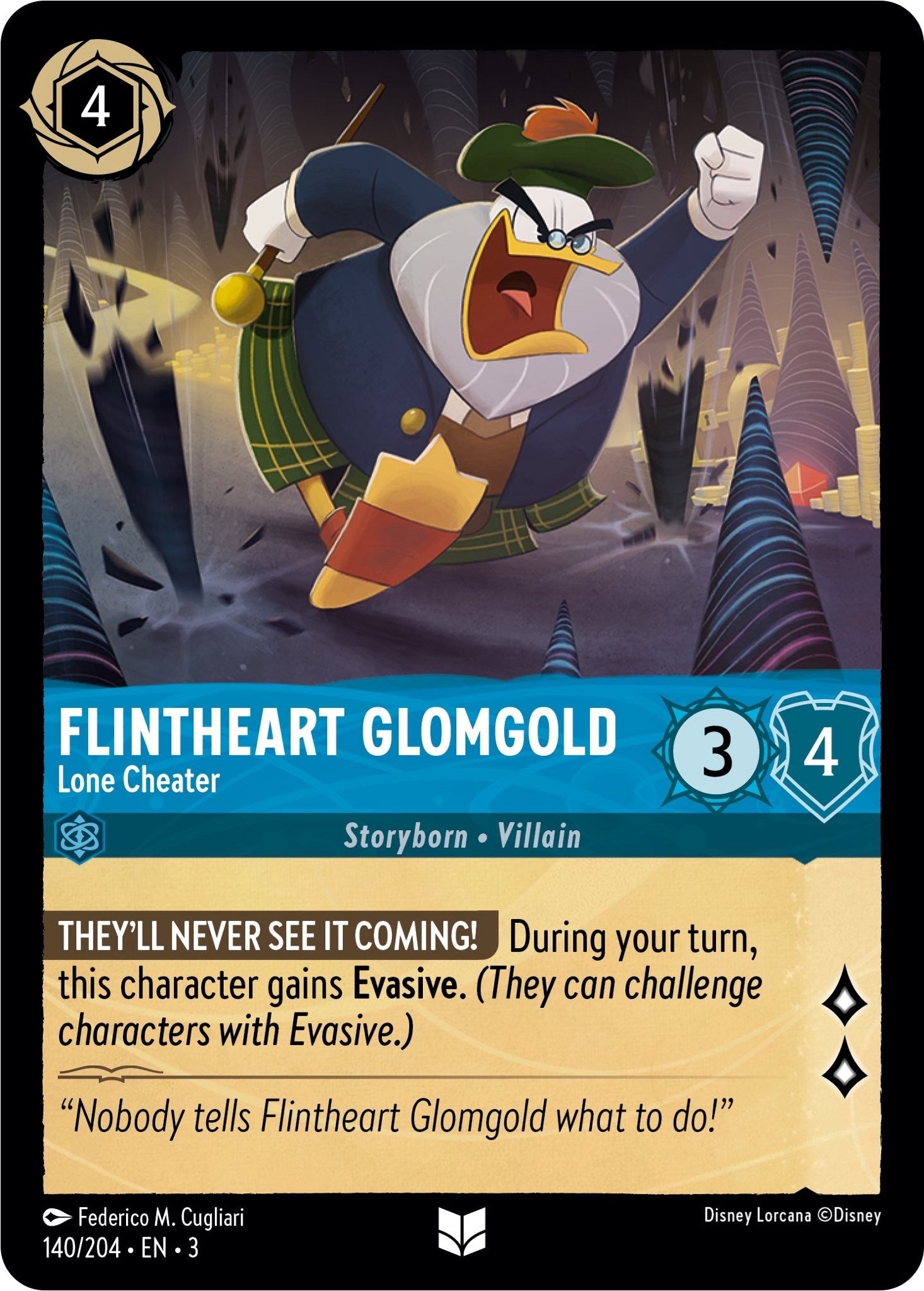 Flintheart Glomgold - Lone Cheater (140/204) - Into the Inklands  [Uncommon]