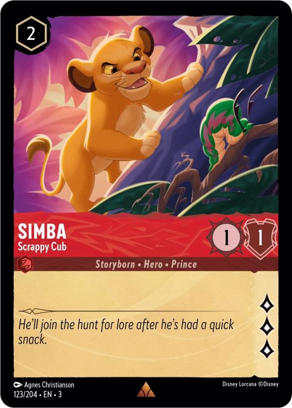 Simba - Scrappy Cub (123/204) - Into the Inklands  [Rare]