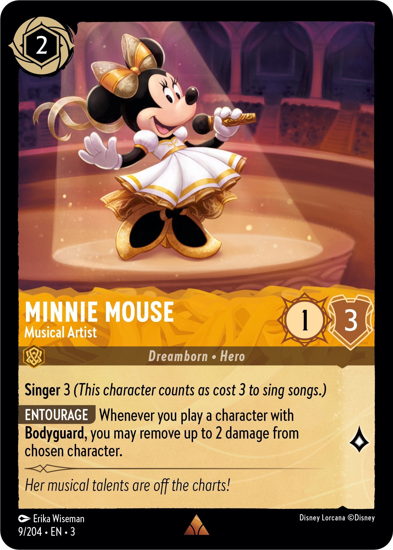 Minnie Mouse - Musical Artist (9/204) - Into the Inklands  [Rare]