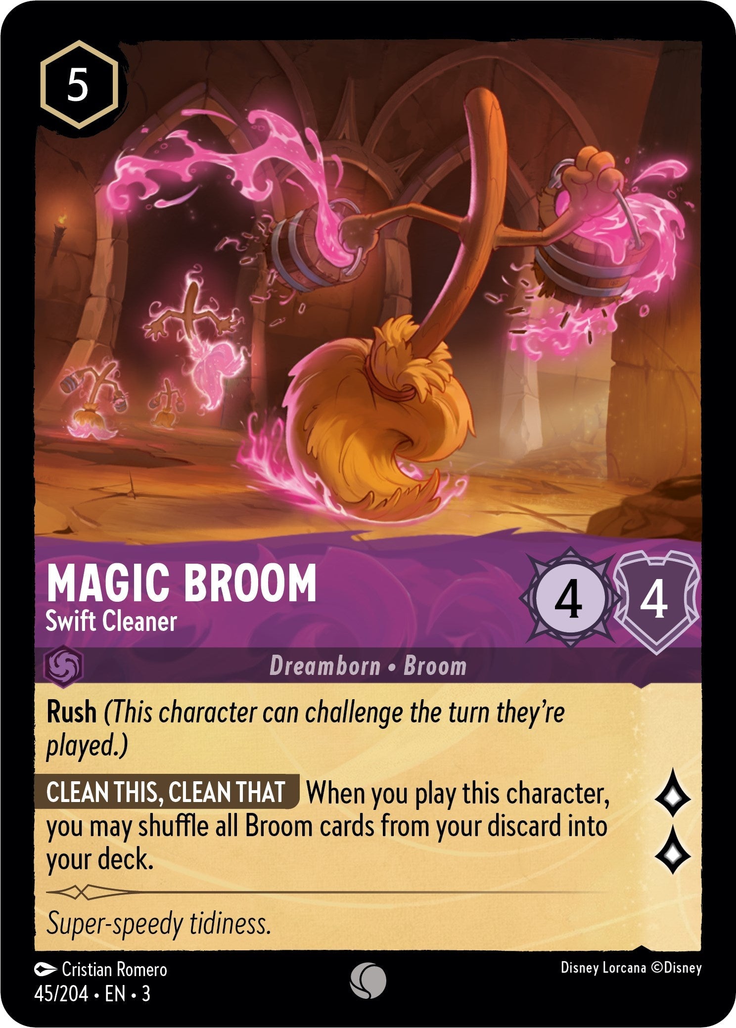 Magic Broom - Swift Cleaner (45/204) - Into the Inklands  [Common]