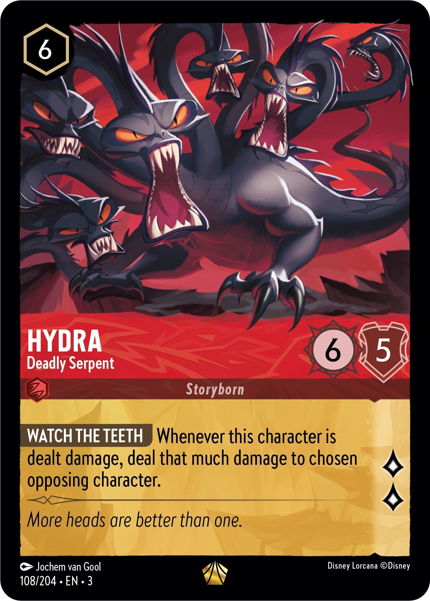 Hydra - Deadly Serpent (108/204) - Into the Inklands  [Legendary]