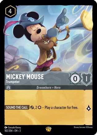 Mickey Mouse - Trumpeter (182/204) - Into the Inklands  [Legendary]