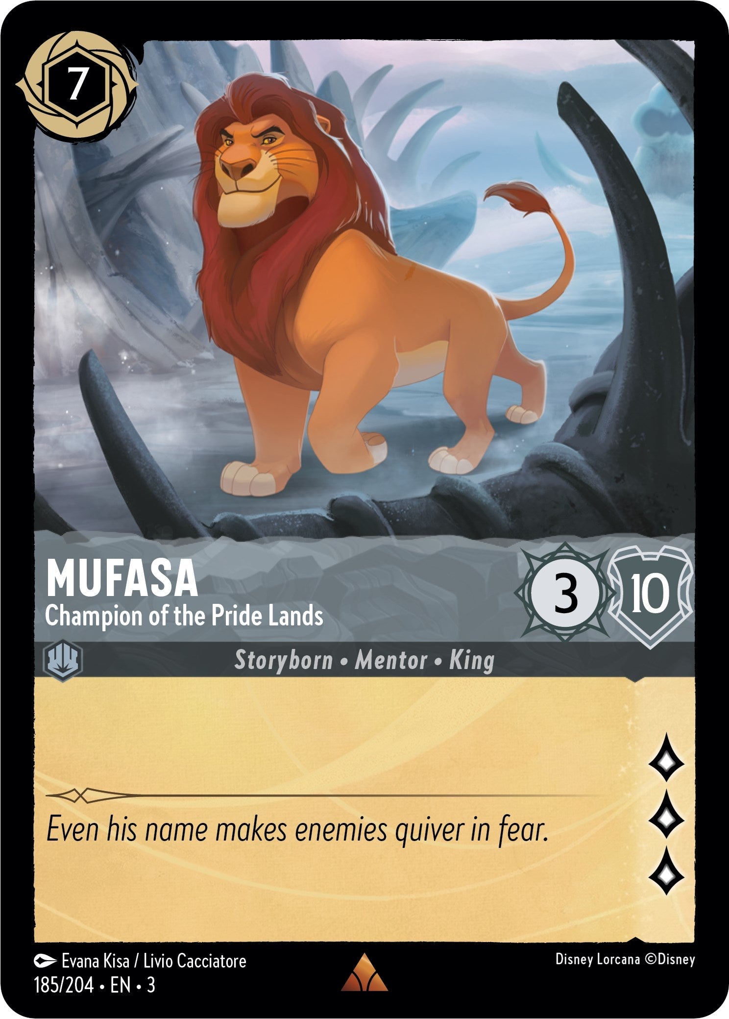 Mufasa - Champion of the Pride Lands (185/204) - Into the Inklands  [Rare]