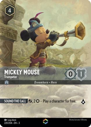 Mickey Mouse - Trumpeter (Enchanted) (220/204) - Into the Inklands Holofoil [Enchanted]