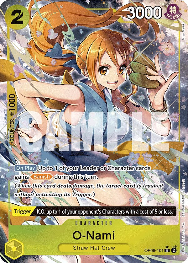 O-Nami (Alternate Art) (OP06-101) - Wings of the Captain Foil [Rare]