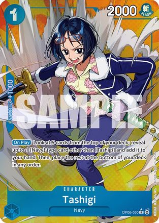 Tashigi (Alternate Art) (OP06-050) - Wings of the Captain Foil [Rare]