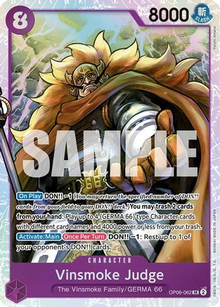 Vinsmoke Judge (OP06-062) - Wings of the Captain Foil [Super Rare]