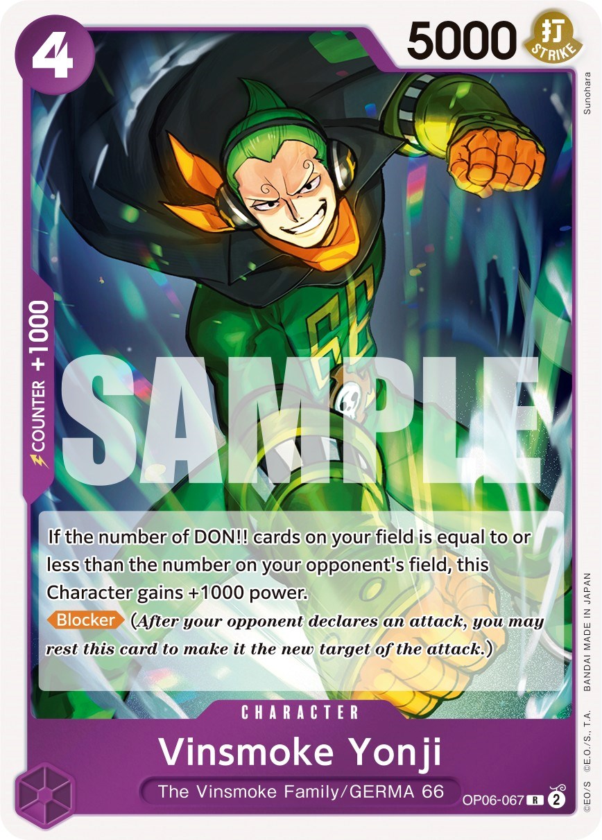 Vinsmoke Yonji (067) (OP06-067) - Wings of the Captain Foil [Rare]