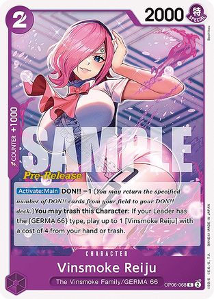 Vinsmoke Reiju (068) (OP06-068) - Wings of the Captain Pre-Release Cards  [Common]