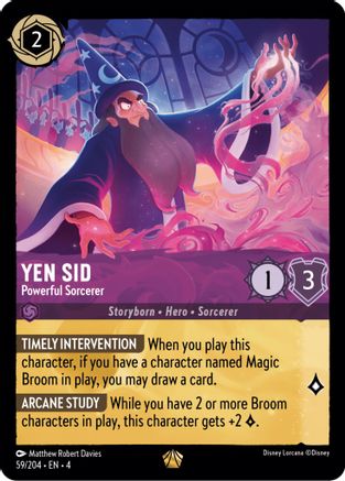 Yen Sid - Powerful Sorcerer (59/204) - Ursulas Return Cold Foil [Legendary]