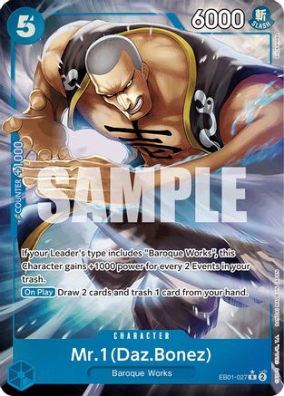 Mr. 1 (Daz.Bonez) (Alternate Art) (EB01-027) - Extra Booster: Memorial Collection Foil [Rare]