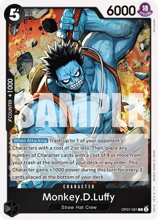 Monkey.D.Luffy (091) (OP07-091) - 500 Years in the Future Foil [Rare]