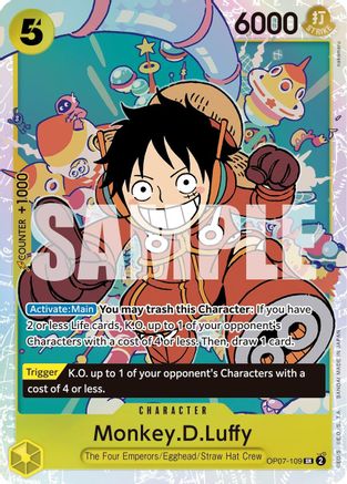 Monkey.D.Luffy (109) (OP07-109) - 500 Years in the Future Foil [Super Rare]