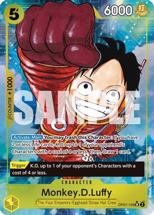 Monkey.D.Luffy (109) (Parallel) (OP07-109) - 500 Years in the Future Foil [Super Rare]