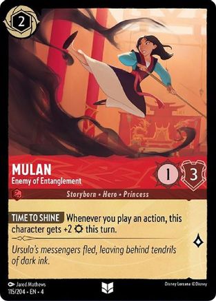 Mulan - Enemy of Entanglement (115/204) - Ursulas Return Cold Foil [Uncommon]