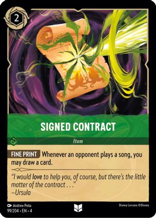 Signed Contract (99/204) - Ursulas Return  [Uncommon]