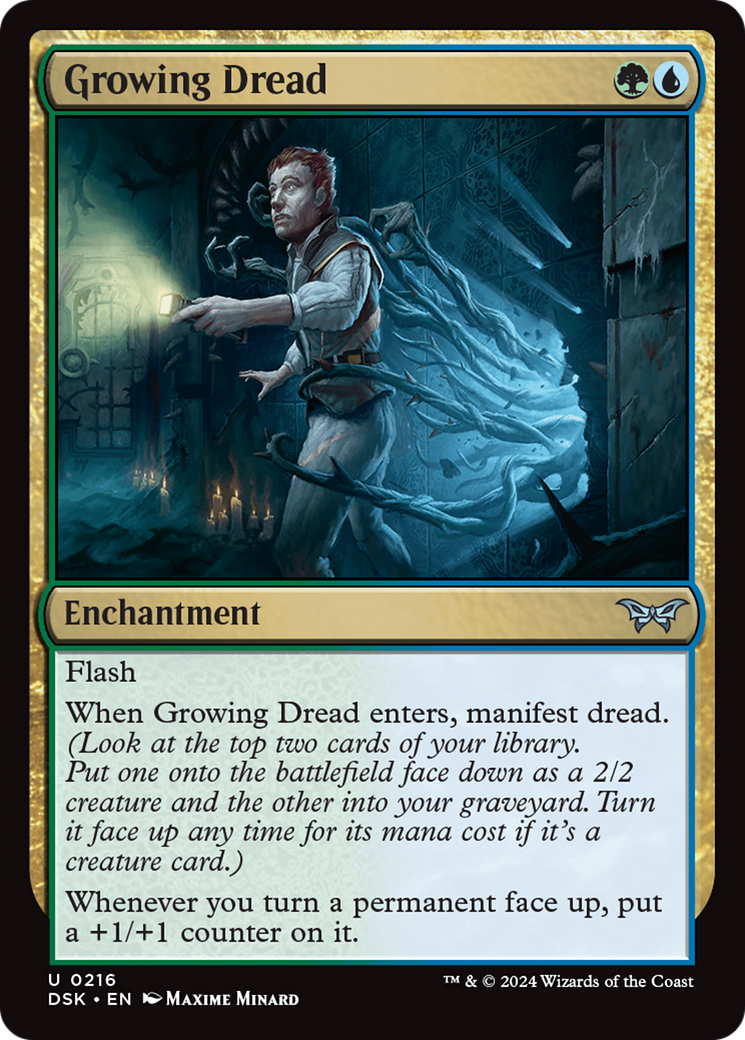 Growing Dread (DSK-216) - Duskmourn: House of Horror Foil [Uncommon]