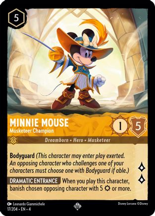 Minnie Mouse - Musketeer Champion (17/204) - Ursulas Return  [Super Rare]