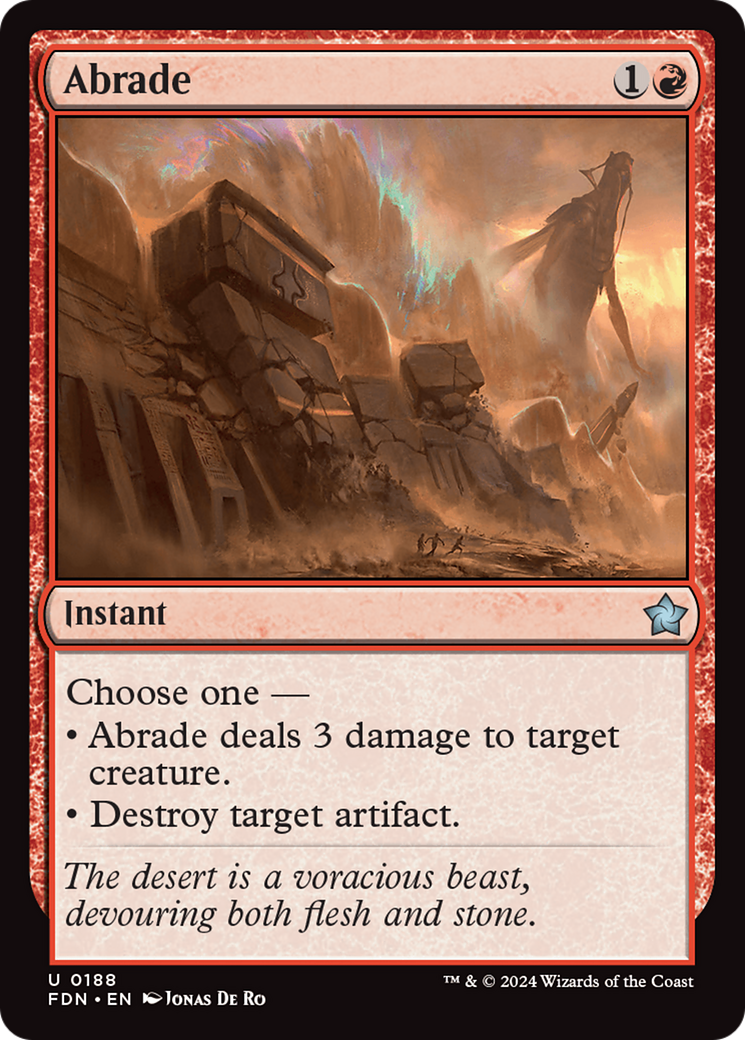 Abrade (FDN-188) - Foundations Foil [Uncommon]