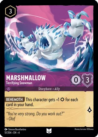 Marshmallow - Terrifying Snowman (51/204) - Ursulas Return  [Uncommon]