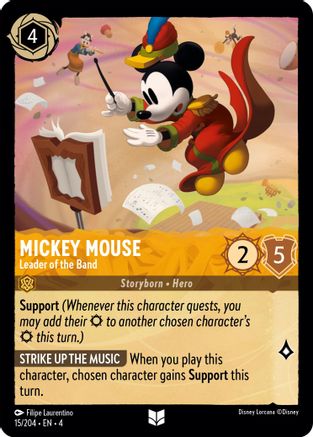 Mickey Mouse - Leader of the Band (15/204) - Ursulas Return Cold Foil [Uncommon]