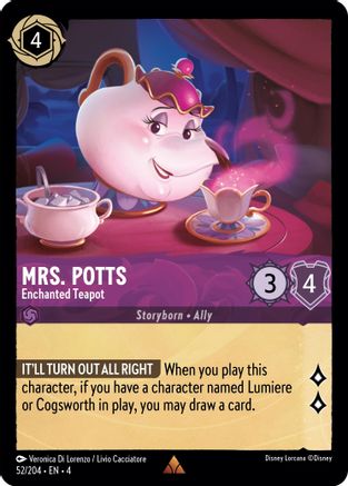 Mrs. Potts - Enchanted Teapot (52/204) - Ursulas Return  [Rare]