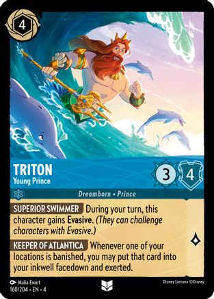 Triton - Young Prince (160/204) - Ursulas Return  [Uncommon]