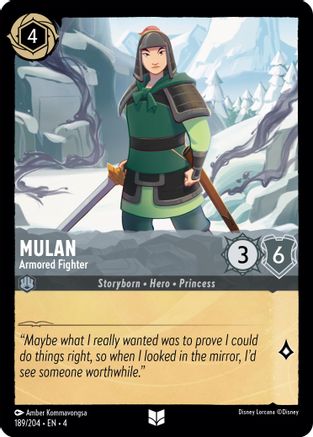 Mulan - Armored Fighter (189/204) - Ursulas Return  [Uncommon]