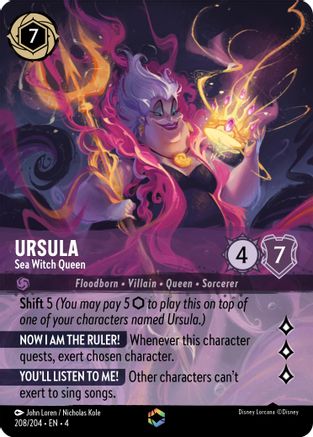 Ursula - Sea Witch Queen (Enchanted) (208/204) - Ursulas Return  [Enchanted]