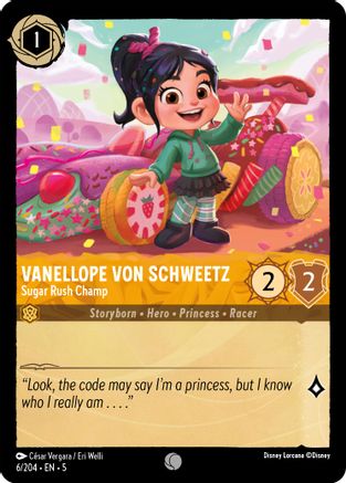 Vanellope von Schweetz - Sugar Rush Champ (6/204) - Shimmering Skies Cold Foil [Common]