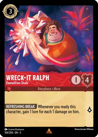 Wreck-It Ralph - Demolition Dude (104/204) - Shimmering Skies  [Rare]