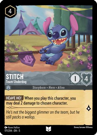 Stitch - Team Underdog (171/204) - Shimmering Skies  [Uncommon]