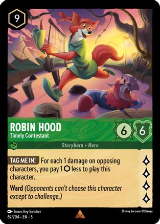 Robin Hood - Timely Contestant (69/204) - Shimmering Skies Cold Foil [Rare]