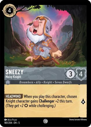 Sneezy - Noisy Knight (180/204) - Shimmering Skies  [Common]