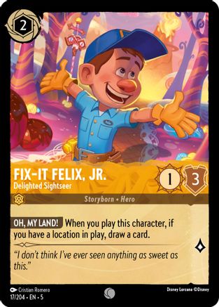 Fix-It Felix, Jr. - Delighted Sightseer (17/204) - Shimmering Skies  [Common]