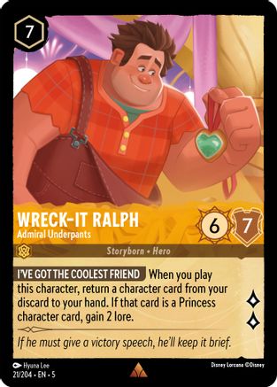 Wreck-It Ralph - Admiral Underpants (21/204) - Shimmering Skies  [Rare]