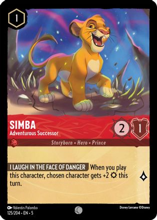 Simba - Adventurous Successor (125/204) - Shimmering Skies  [Common]