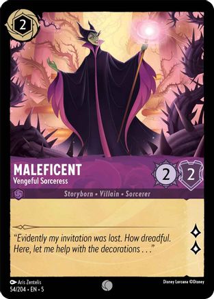 Maleficent - Vengeful Sorceress (54/204) - Shimmering Skies  [Common]