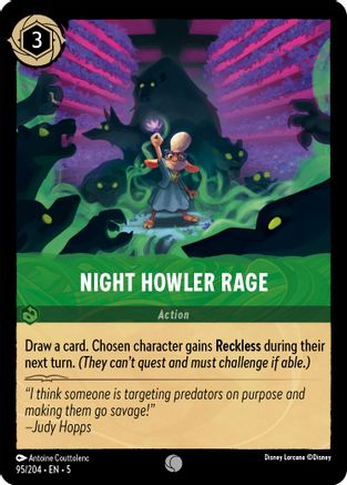 Night Howler Rage (95/204) - Shimmering Skies  [Common]