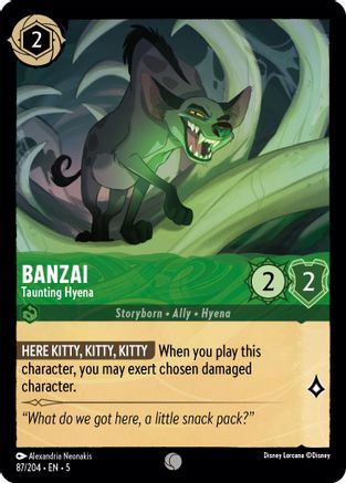 Banzai - Taunting Hyena (87/204) - Shimmering Skies Cold Foil [Common]