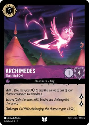 Archimedes - Electrified Owl (47/204) - Shimmering Skies  [Uncommon]