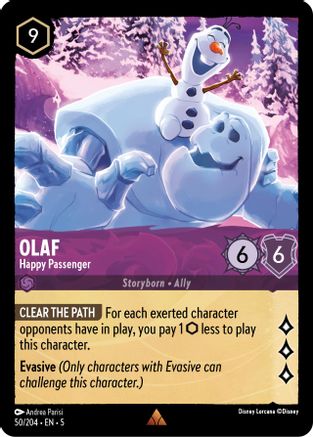 Olaf - Happy Passenger (50/204) - Shimmering Skies Cold Foil [Rare]