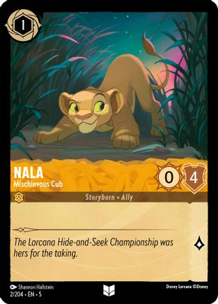 Nala - Mischievous Cub (2/204) - Shimmering Skies  [Uncommon]